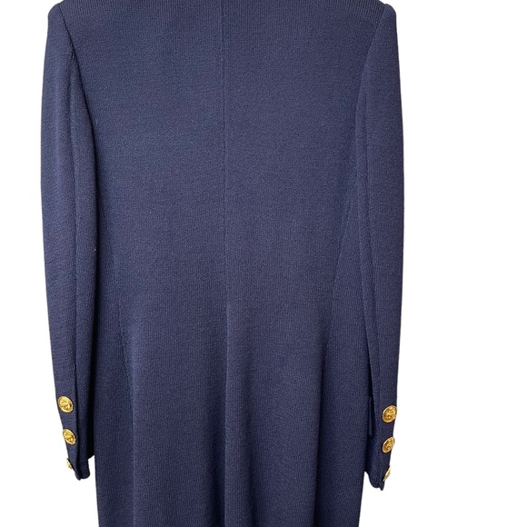 St. John collection Layered wool knit blue gold blazer/coat size 12 - Picture 6 of 16